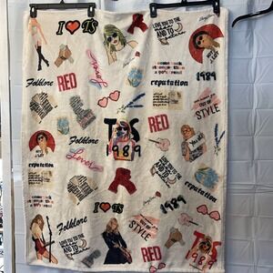 Taylor Swift Swifty Fleece Throw Blanket 40" X 48"  Eras Multi Album Cover